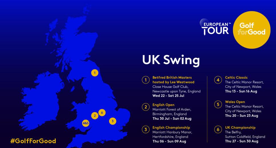 高爾夫球歐洲巡回賽 英國(guó)大師賽7月22日至25日在英格蘭里韋斯特伍德舉行